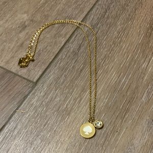 Kate Spade gold logo necklace new
